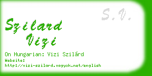 szilard vizi business card